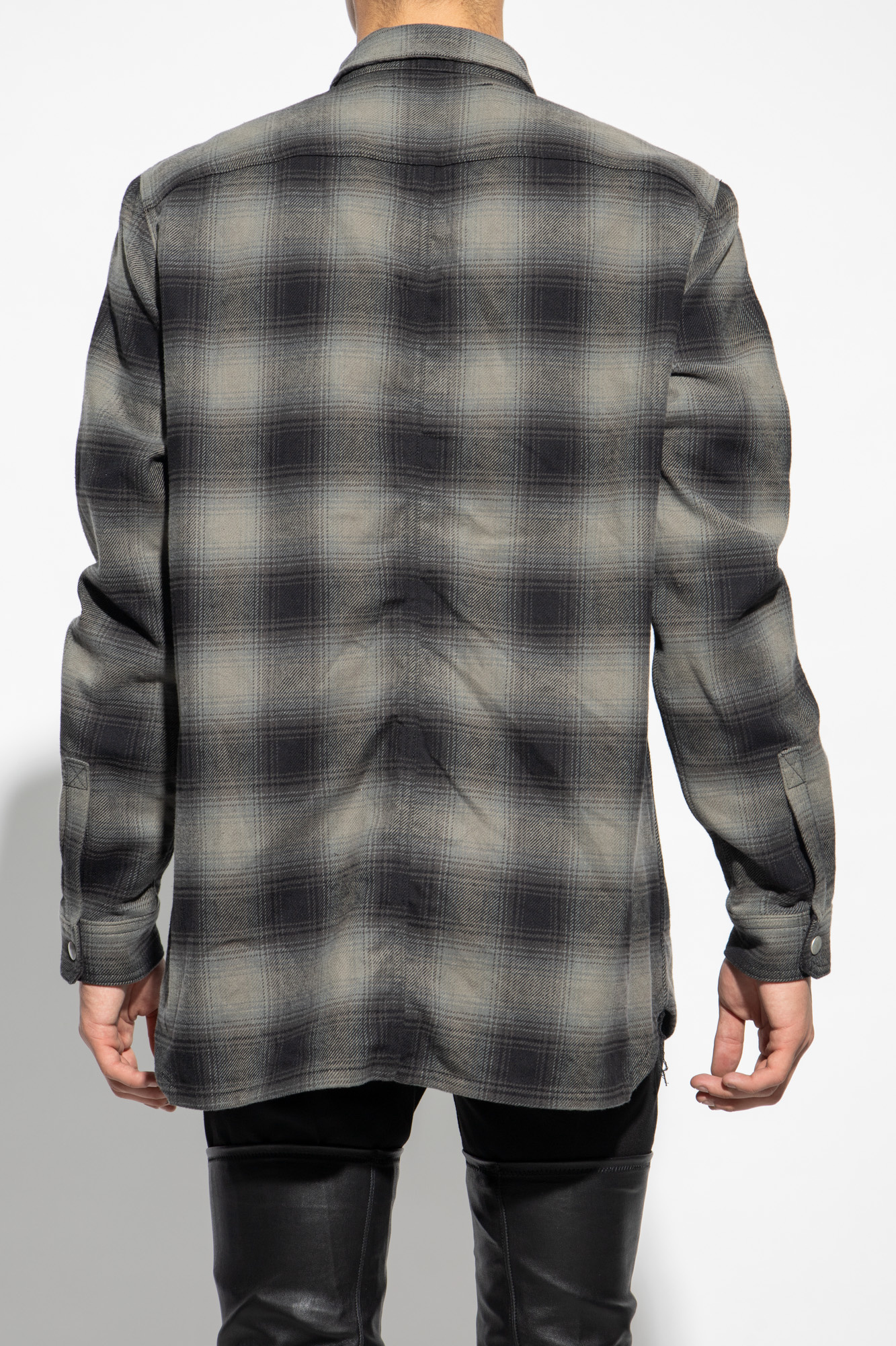 Rick Owens DRKSHDW 'Outershirt' checked shirt | Men's Clothing
